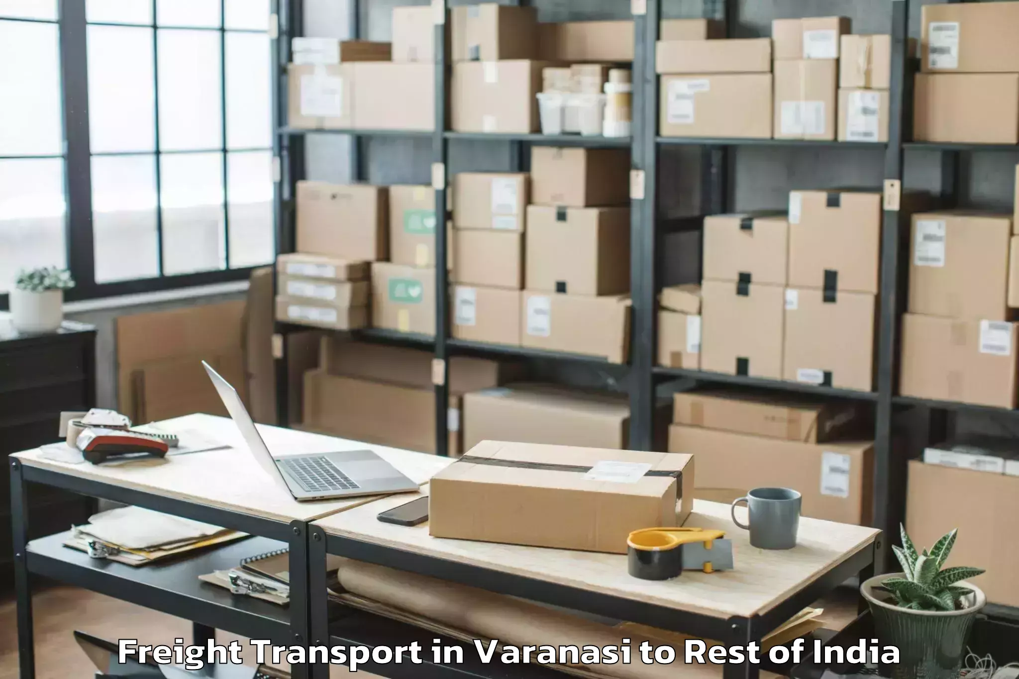 Top Varanasi to Sher I Kashmir Institute Of Me Freight Transport Available